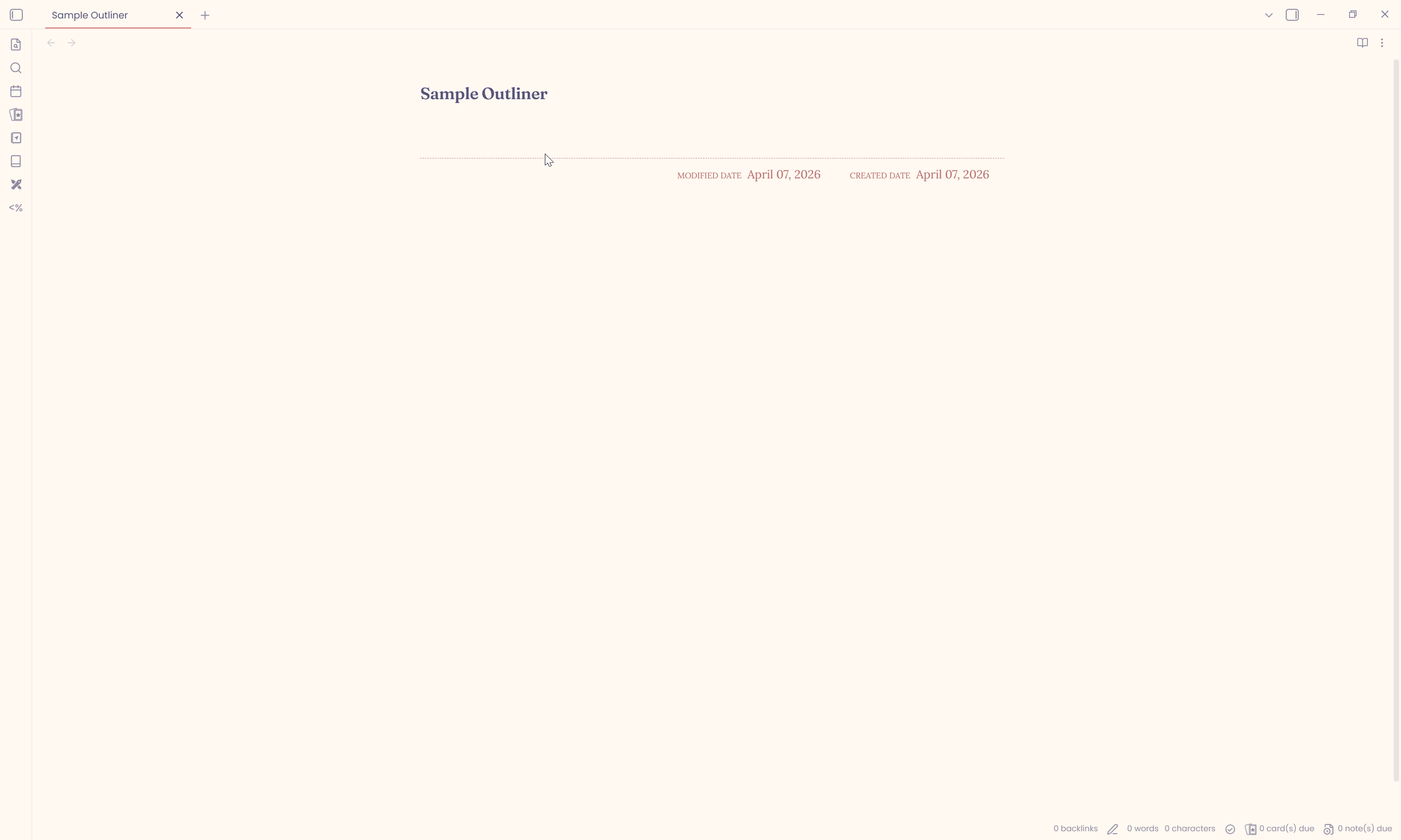 Obsidian outliner with accent-colored active bullets and ghost ring hover effect